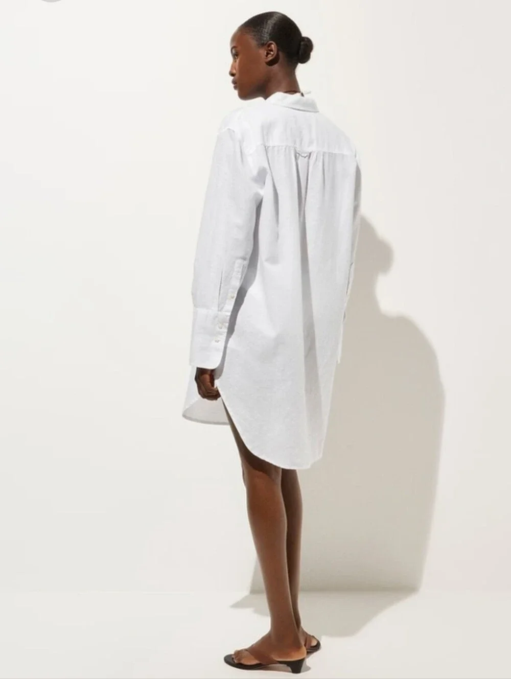 J. Crew Relaxed-Fit Beach Shirt in Linen-Cotton Blend Shirt Coverup White Sz XXL